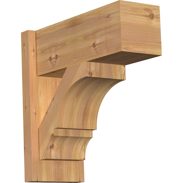 Ekena Millwork Balboa Block Smooth Outlooker, Western Red Cedar, 7 1/2"W x 18"D x 18"H OUT08X18X18BOA05SWR - main